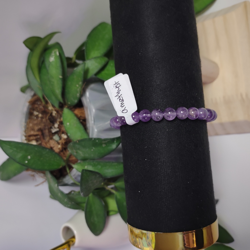 Amethyst Purple Beaded Bracelet Classic Design - Picture 3 of 3